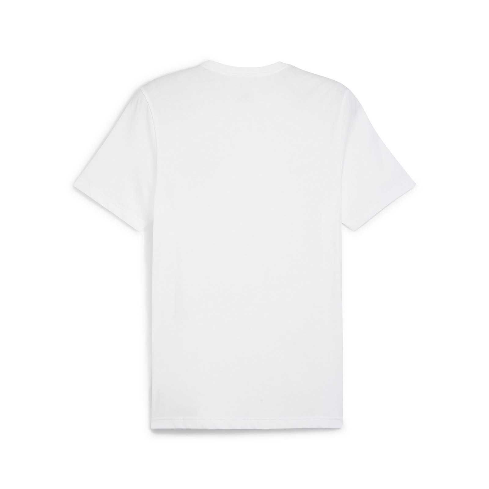 Rückansicht des weißen BVB T-Shirt Essential 2025 ohne sichtbares BVB-Emblem oder Branding, schlichtes Design mit kurzen Ärmeln.
