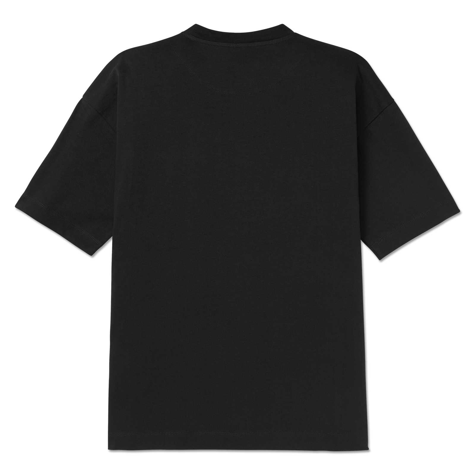 Rückansicht des schwarzen BVB Underground T-Shirts ohne sichtbares BVB-Emblem oder Markenlogo. Schlichtes Design, kurze Ärmel.