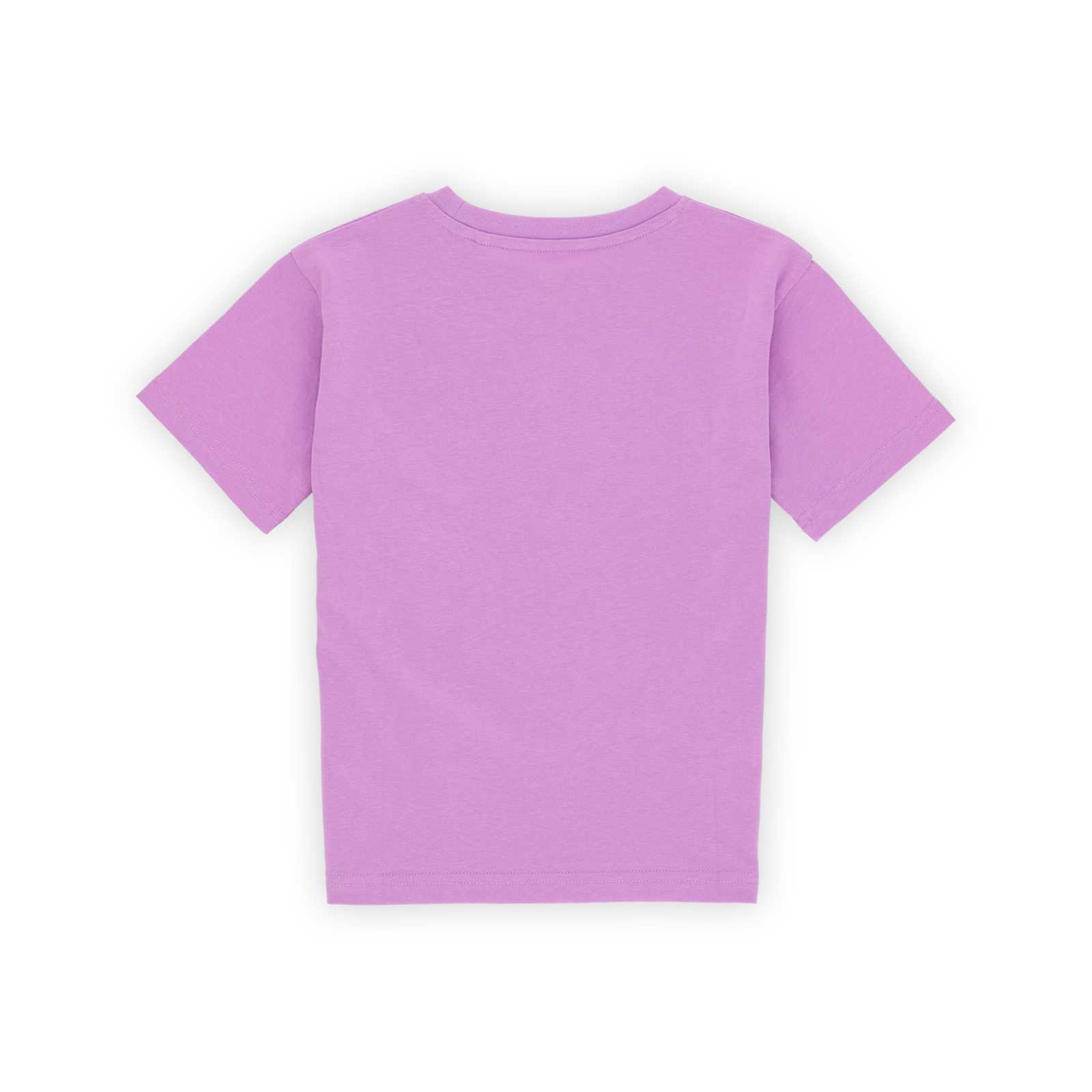 Rückansicht des lila Kinder-T-Shirts