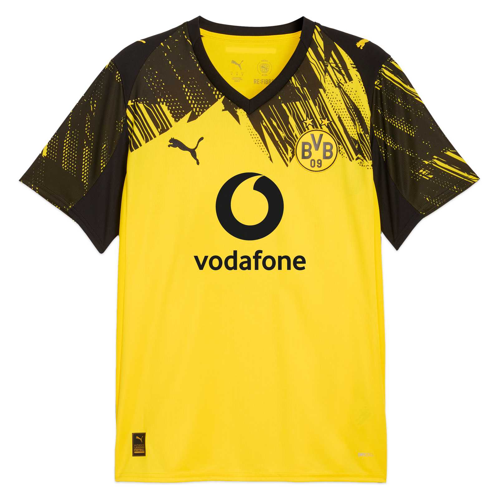 Vorderansicht des Mats Hummels Abschiedstrikots mit Sponsor Vodafone