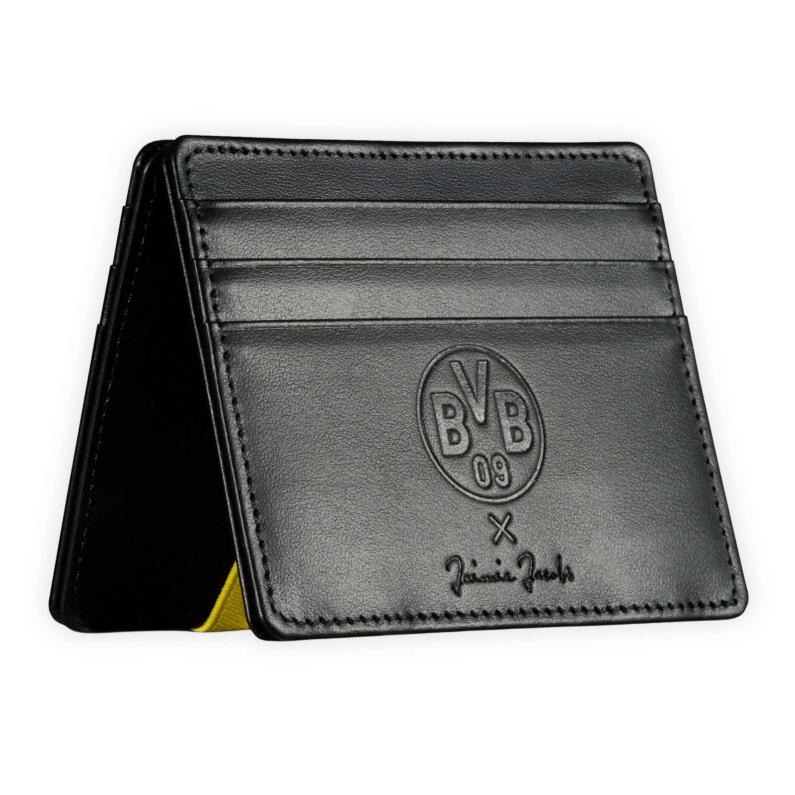 Vorderansicht des Flap Boy Slim mit BVB-Emblem und Jaimie Jacobs Schriftzug
