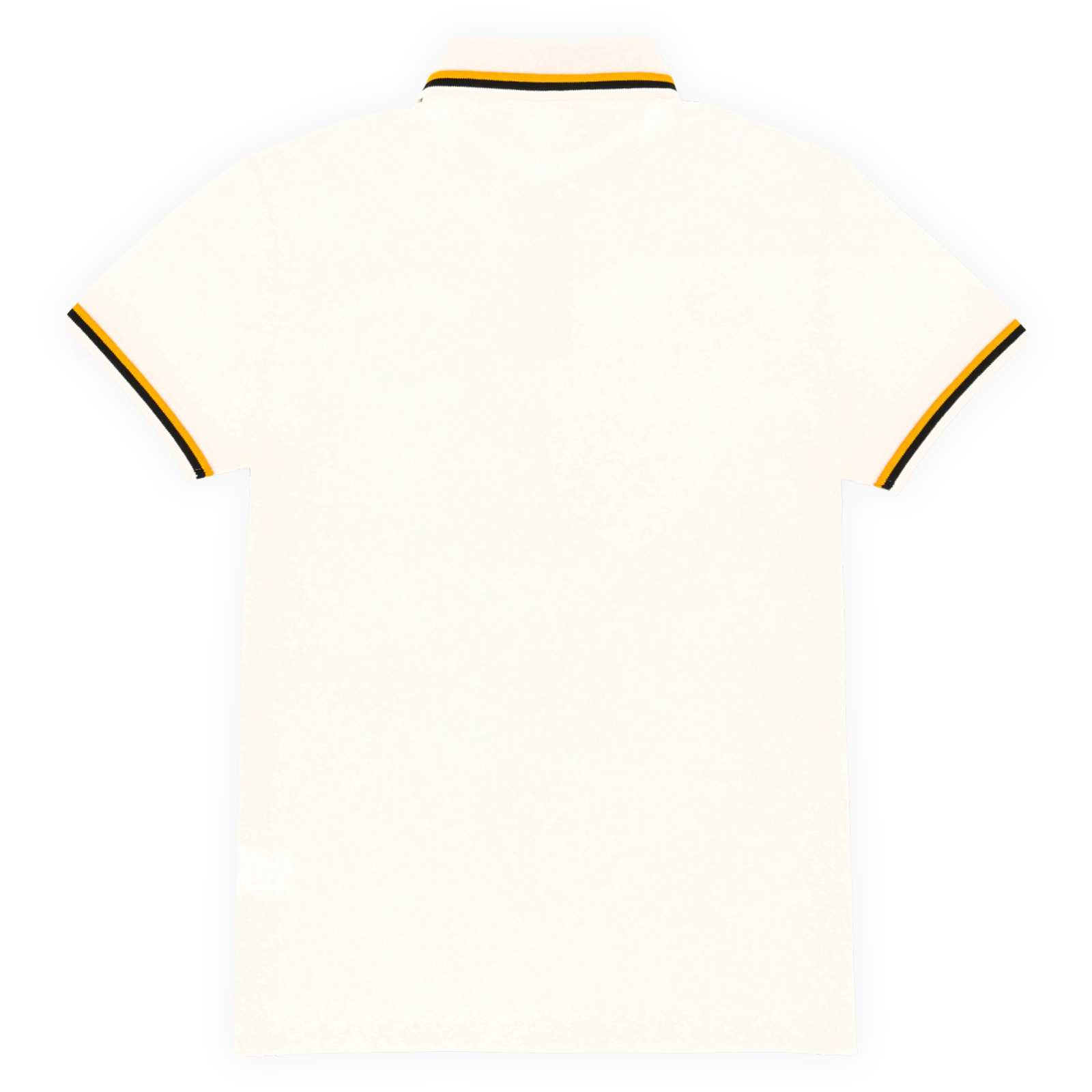 Rückansicht des weißes BVB-Poloshirts.