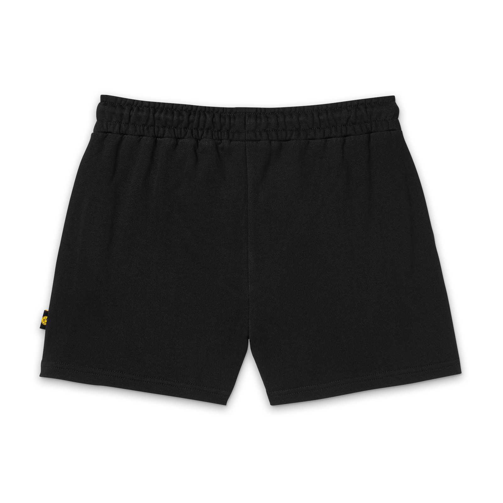 Rückansicht der schwarzen BVB-Shorts.